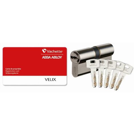 Cilindro 7101 Velix 30x30 VACHETTE 5 tasti reversibile nichelato - 28170000