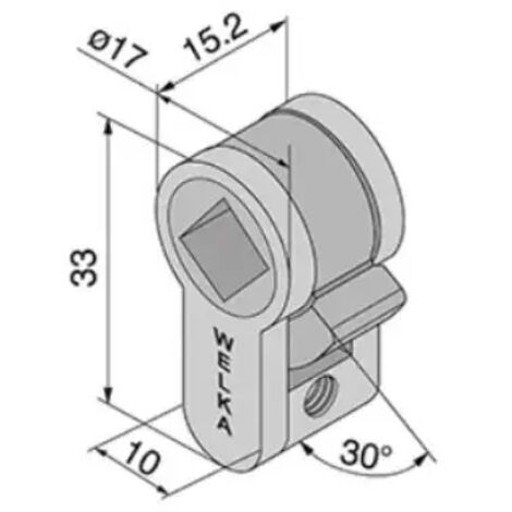 CILINDRO/ADATTATORE WELKA ART. 740.00 PER PORTE WC QUADRO 8