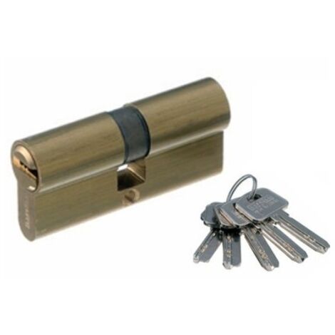 Cilindro Alta Seguridad 33,5x33,5mm SS:33-33 latón leva larga MCM