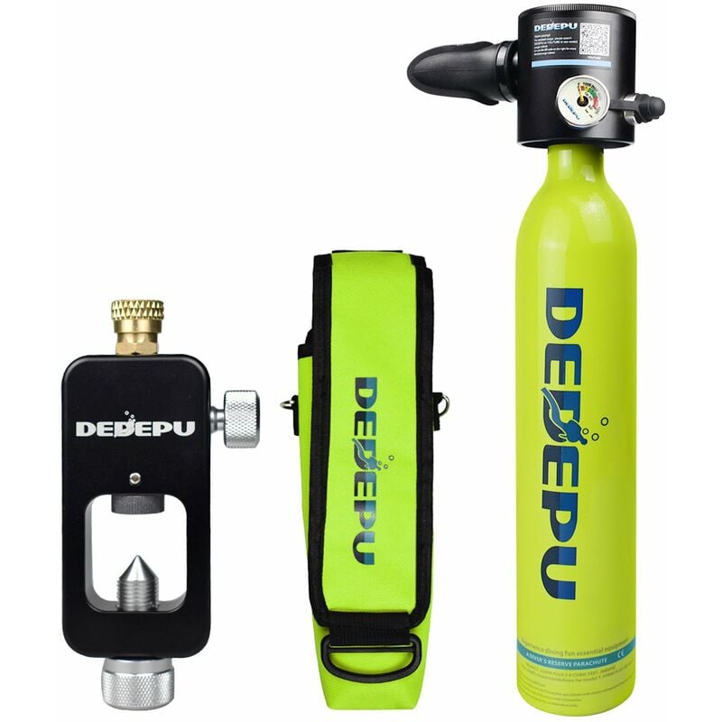 

Cilindro de aire de 0.5L, cilindro de oxigeno, capacidad de 10 minutos, dispositivo de respiracion submarina con oxigeno para buceo, equipo de