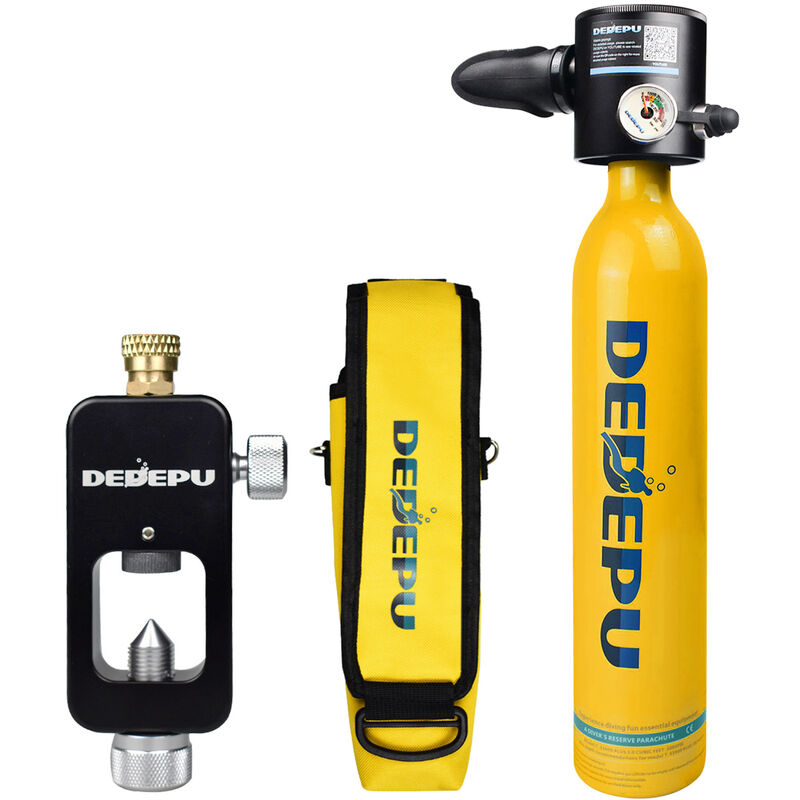 

Cilindro de aire de 0.5L, cilindro de oxigeno, capacidad de 10 minutos, dispositivo de respiracion submarina con oxigeno para buceo, equipo de