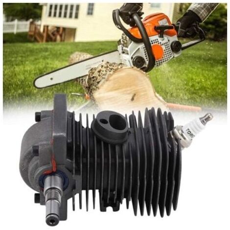 Cilindro de motor de 38 mm, pistón MS170, MS180, juego de pistón y cigüeñal para motosierra MS170, MS180 018