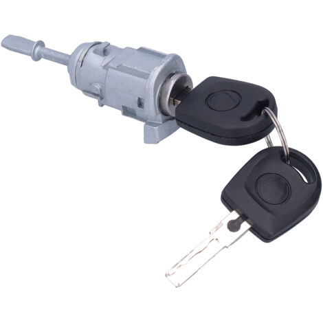 Cilindro de puerta con 2 llaves, modelo 604837167, compatible con Bora 1J2 1J6 1997-2005 y Fabia I, ABS y metal de alta durabilidad.