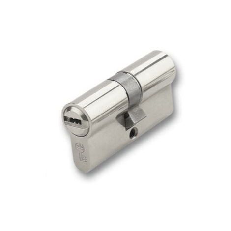 Cilindro de seguridad cromo Ezcurra DS-15/90 descentrado