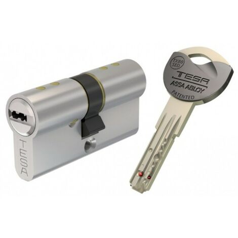 Cilindro de seguridad TK6 3 llaves niquelado 40X40 - AK6354040N