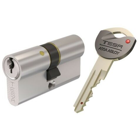 Cilindro de seguridad TK6 3 llaves Niquelado doble patente 30X30 - AK6353030N