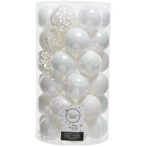 Cilindro Decorativo con 37 Sfere da 60mm White Iris