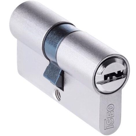 CILINDRO EUROPEO ISEO R6 PLUS """82R60.30.50.9C""" MM 30-50 NICHELATO