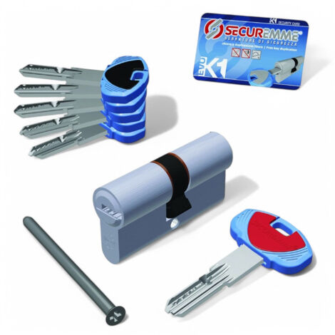 Cilindro Per Pomolo L 85 Evok22 Top Securemme B=30 C=55 Nichelato