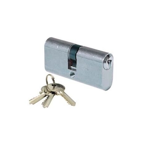 CILINDRO INFILARE OVALE OTTONE CROMO SATINATO 2302- - mm.60 centrato (30+30) - 2 pezzi IBFM