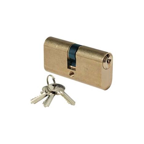 CILINDRO INFILARE OVALE OTTONE LUCIDO 2302- - mm.54 centrato (27+27) KA - 2 pezzi IBFM