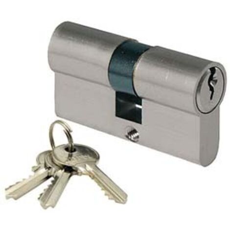 CILINDRO INFILARE SAGOMATO OTTONE CROMO SATINATO 2300- - mm.70 centrato (35+35) - 2 pezzi IBFM