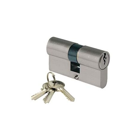 CILINDRO INFILARE SAGOMATO OTTONE CROMO SATINATO 2300- - mm.90 decentrato (40+50) - 2 pezzi IBFM