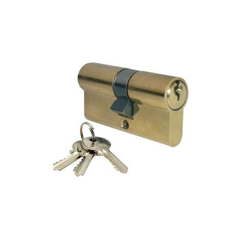 CILINDRO INFILARE SAGOMATO OTTONE LUCIDO 2300- - mm.60 centrato (30+30) - 2 pezzi IBFM