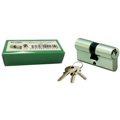 Cilindro KLOSE Besser, a Molle, in acciaio inox, Varie Chiavi, in Ottone Nichelato  30x10mm