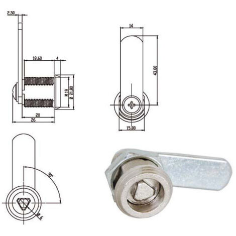 Cilindro Levetta de 20 mm Triángulo 160010 Omr