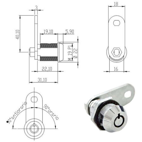 Cilindro Levetta de 22 mm Tubular 100852 Omr
