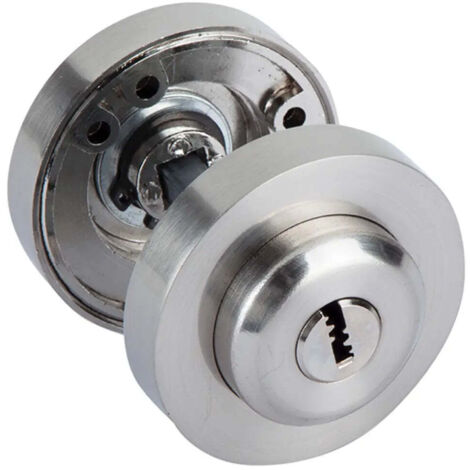Cilindro muletilla puerta 50mm níquel satinado llave seguridad