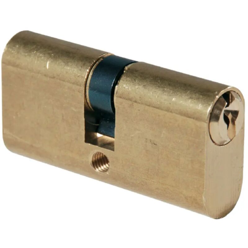 Cilindro infilare ovale ottone lucido 2302 - mm.54 centrato (27+27)