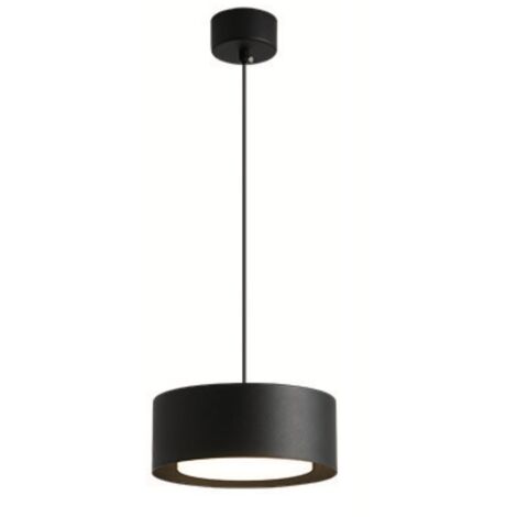 Cilindro P Nero - moderna lampada a sospensione a LED in metallo