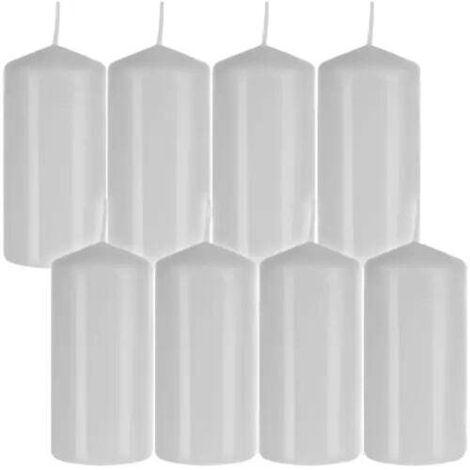 Cilindro per candela bianco - set da 8 pz