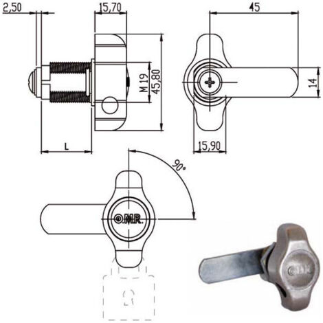 CILINDRO PER LEGNO ART.165645 SX MOIA