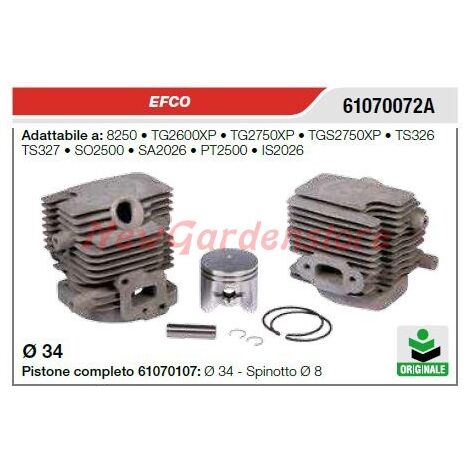 Cilindro pistone segmenti EFCO motosega 8250 TG2600XP TS326 61070072A