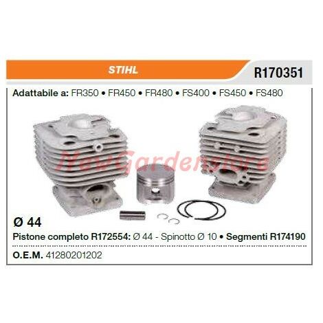 Cilindro pistone segmenti STIHL motosega FR350 450 480 R170351