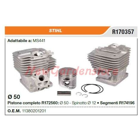 Cilindro pistone segmenti STIHL motosega MS441 R170357