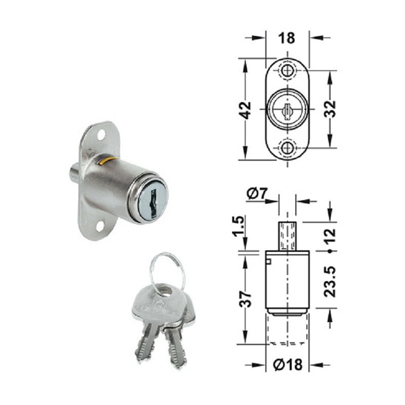 CILINDRO PRESSESSIONE PER ANTE SCORREVOLI FH1