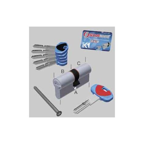 CILINDRO SAGOMATO 'EVO K1' SECUREMME 100 mm (25+10+65) - SECUREMME
