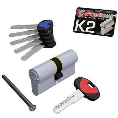 CILINDRO SAGOMATO 'K2' SECUREMME 80 mm (35+10+35)