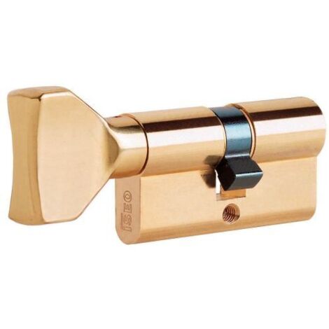 Cilindro Sagomato + Pomolo 8259 Iseo Ottone - Chiavi 3 - Mm 70 30+40 - 1 Pz