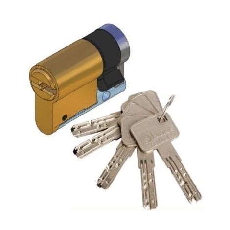 Cilindro Seguridad  30X10Mm C6 Laton Leva Larga Lince