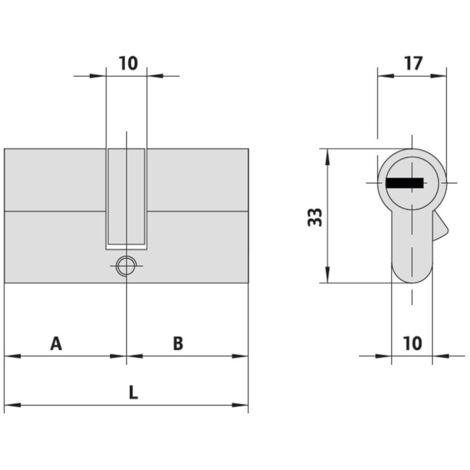 Cilindro Seguridad Asix P8 30X30Mm Lev.Lg D.Embr. Lat Lat Cisa 1.