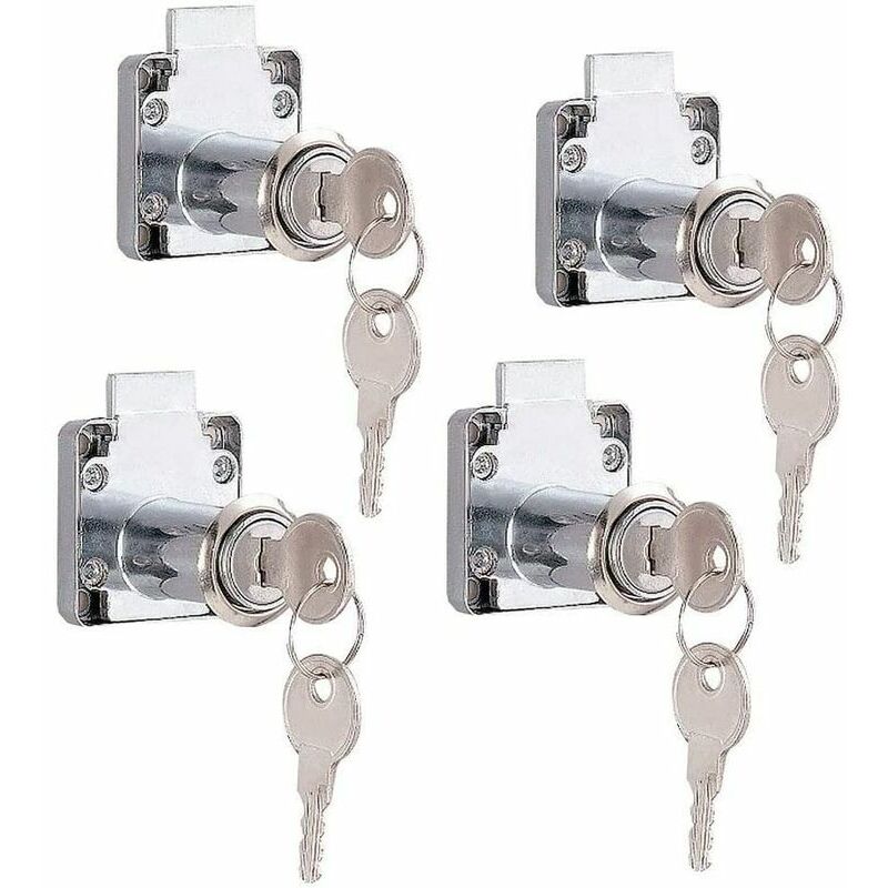Cilindro serratura per mobili 4 pezzi, serratura