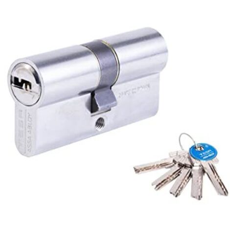 Cilindro Tesa Seguridad T60 /35x35 Niquelado Leva Corta