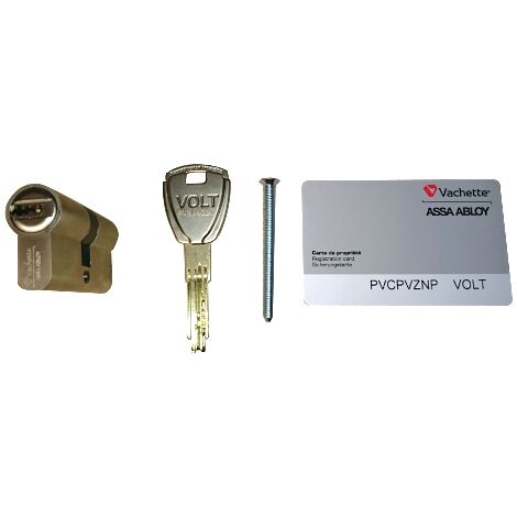 Cilindro Volt 7101 VACHETTE con tarjeta de propiedad + 3 llaves - 30x30mm - doble entrada - 22033000