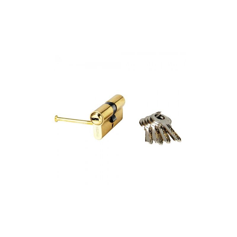 

Cilindro seguridad 30x30/15,0 latonado 5 llaves - Wolfpack