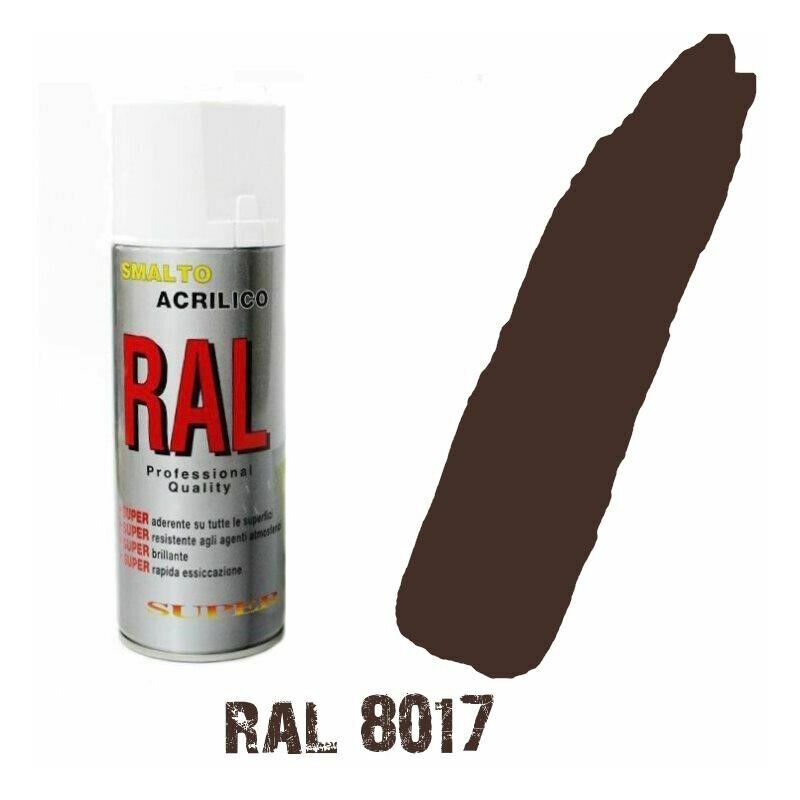 Bomboletta spray marrone cioccolata scuro ral 8017 acrilico vernice brillante lu