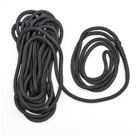 Cima ormeggio 14 mm 9 mt nera moor line con impiombatura, nautica