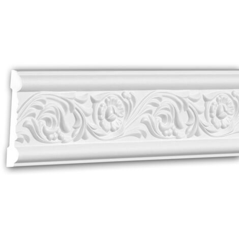 PROFHOME DECOR Cimaise 151337 Profhome Moulure décorative style Rococo-Baroque blanc 2 m