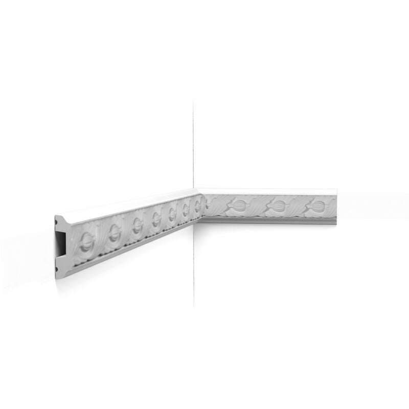 P1020 Cimaise murale Orac Decor - 5x2,5x200cm (h x p x l) - moulure décorative polyuréthane Pack 2 pièces