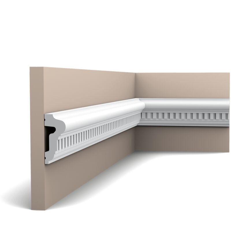 P6020 Cimaise murale Orac Decor - 6,5x3x200cm (h x p x l) - moulure décorative polyuréthane Pack 2 pièces