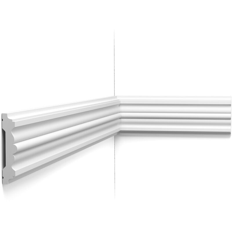 P9020 Cimaise murale Orac Decor - 9,5x2x200cm (h x p x l) - moulure décorative polyuréthane Pack 2 pièces