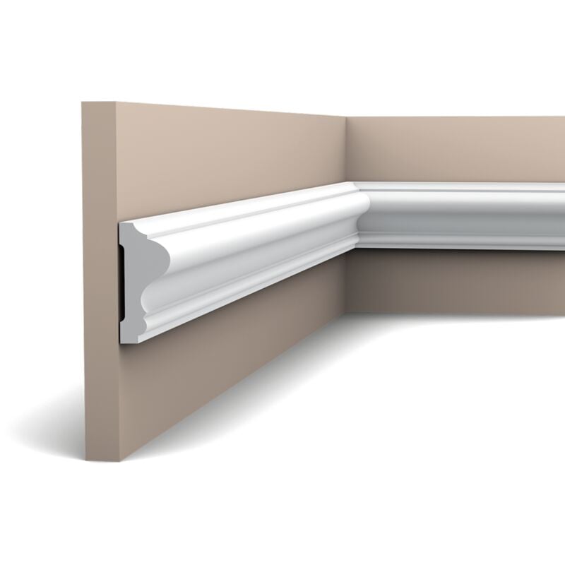P8020 Cimaise murale Orac Decor - 6x2,5x200cm (h x p x l) - moulure décorative polyuréthane a l unité