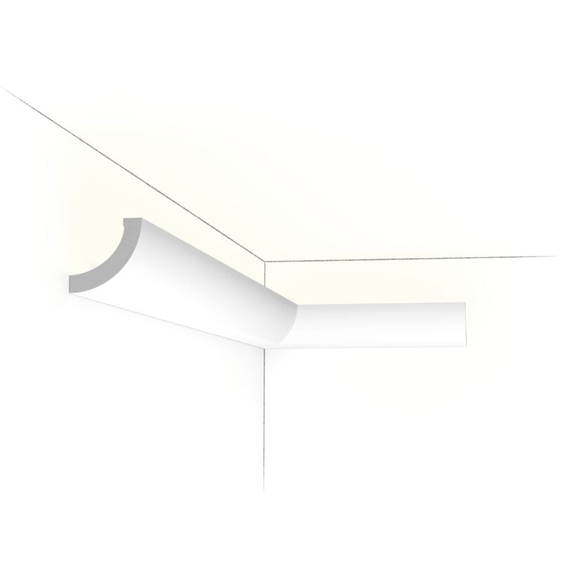 C362 Corniche plafond pour éclairage indirect Orac Decor - 5x5x200cm (h x p x l) - moulure décorative polyuréthane Carton 8 pièces