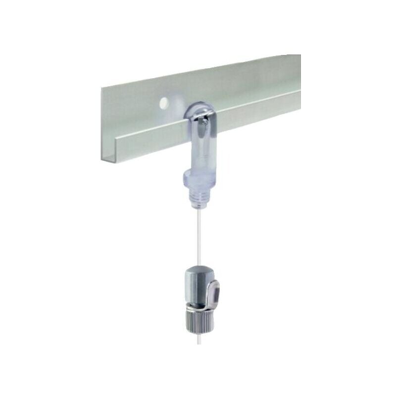 Cimaise en kit H20 - adhésif - longueur 2 m - finition blanc - avec 2 fils de suspension Civic