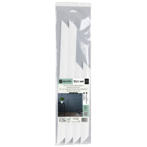Cimaise en polystyrène HD 590 x 390 x 20 mm – Résistante à l'eau et aux chocs – Pour murs et plafonds – Lot de 1 cadre – Decoflair