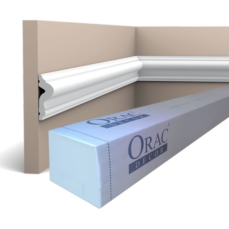 PX175 Cimaise murale Orac Decor - 5x1,7x200cm (h x p x l) - moulure décorative polymère Carton 8 pièces